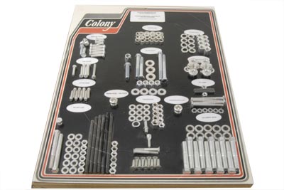 Stock Style Hardware Kit HD Cadmium for Harley FL & FX 1976-78 - Click Image to Close